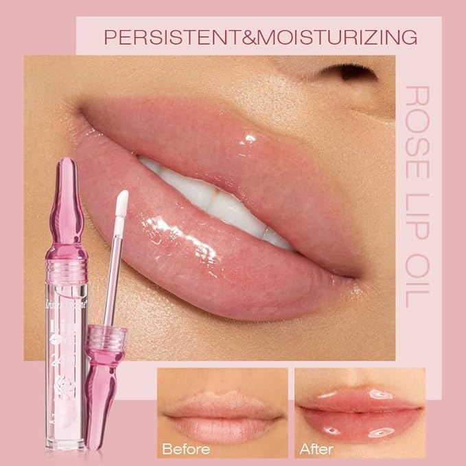 Rose Lip Oil Moisturizing Nourishing Repair