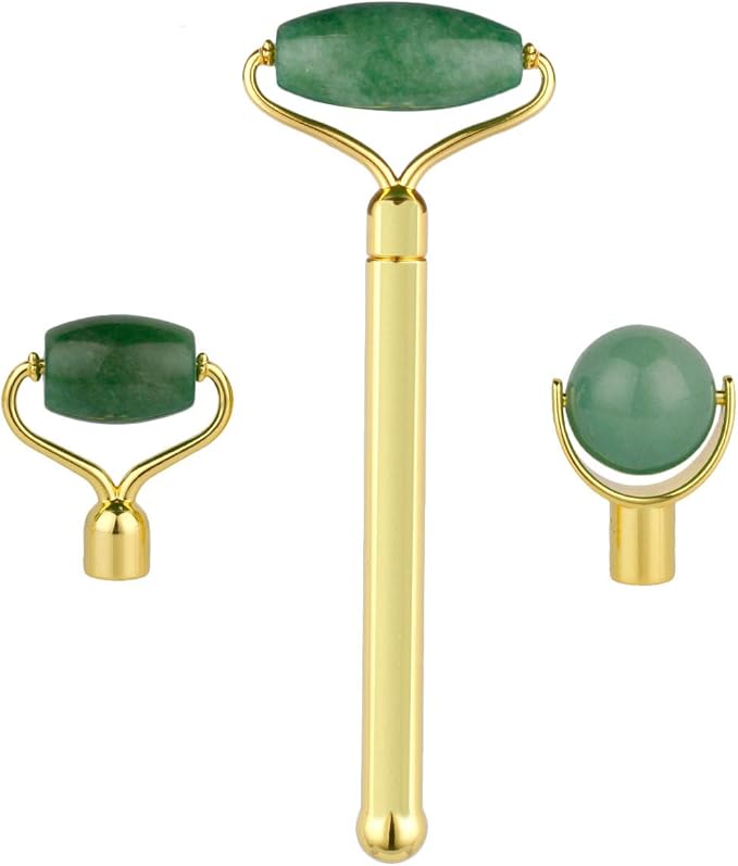 mookaitedecor Jade Roller Green Aventurine 3 Anti-Aging