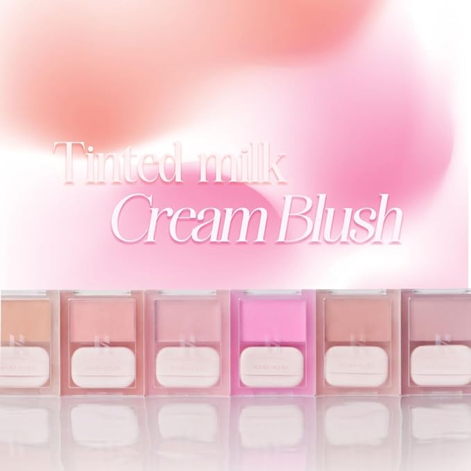 HOLIKA HOLIKA Colored Milk Cream Blush 01 CUTIE Clean, Buildable
