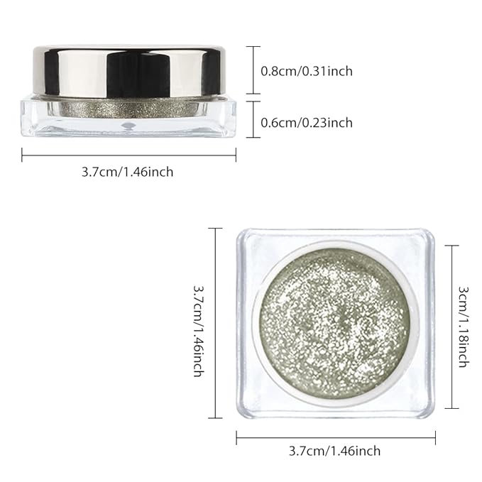 Single Glitter Eyeshadow, Shimmer Eyeshadow Palette, Korean Eye Glitter Makeup, Ultra-Blendable, Sparkle Gold Eye Shadow, Single Shade Metallic Pigmented, (Brown)