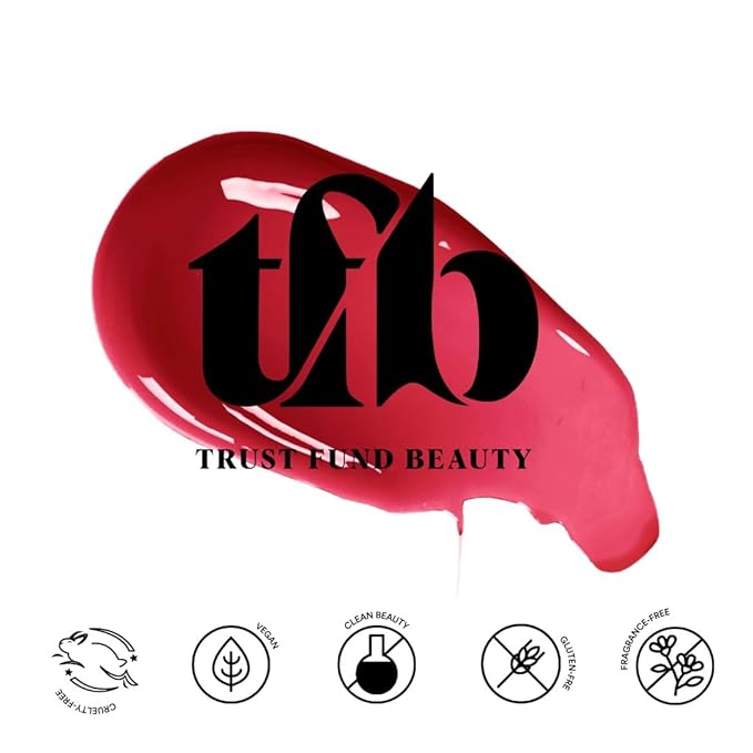 Trust Fund Beauty Lipgasm Lipgloss - Iced Out, Silver Sparkle, Clear, Moisturizing, 4g/0.14 fl oz. Vegan, Cruelty-Free, 21-Free