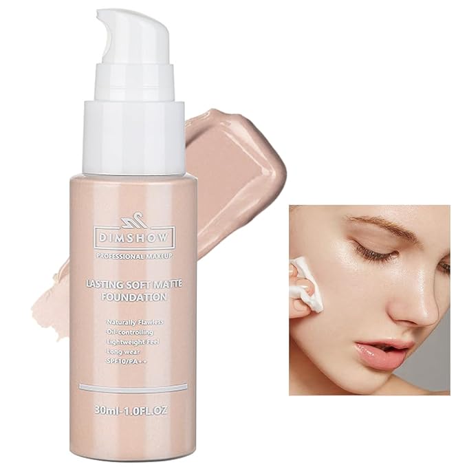 Flawless Matte Liquid Foundation Makeup, Vegan & Cruelty-Free, (02, ) 30ml