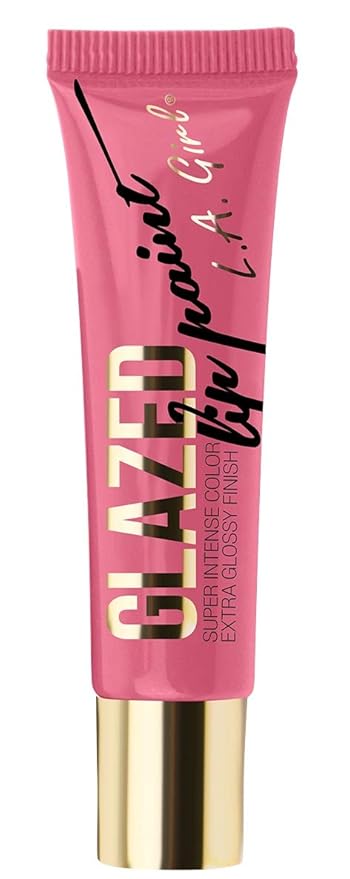 L.A. Girl Glazed Lip Paint, Blushing, 0.4 Ounce Girl