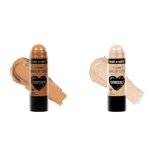 wet n wild MegaGlo Makeup Stick Conceal Contour 1oz Bundle 1.1oz