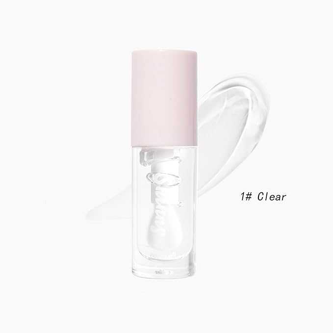 MAEPEOR Clear Glossy Lipgloss 5 Colors Nourishing High-shine Glossy Lipgloss Luscious-colors Non-Sticky Shine Glossy Lipgloss (Clear)