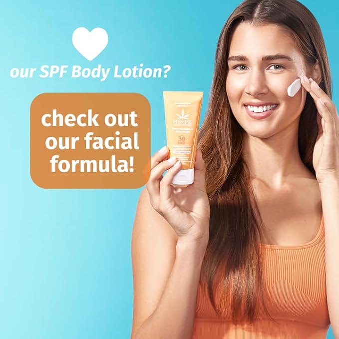 Hempz Daily Body Sunscreen SPF 30, Sweet Pineapple and Honeymelon, Reef Safe, Vegan, Dermatologist Tested, 6 oz