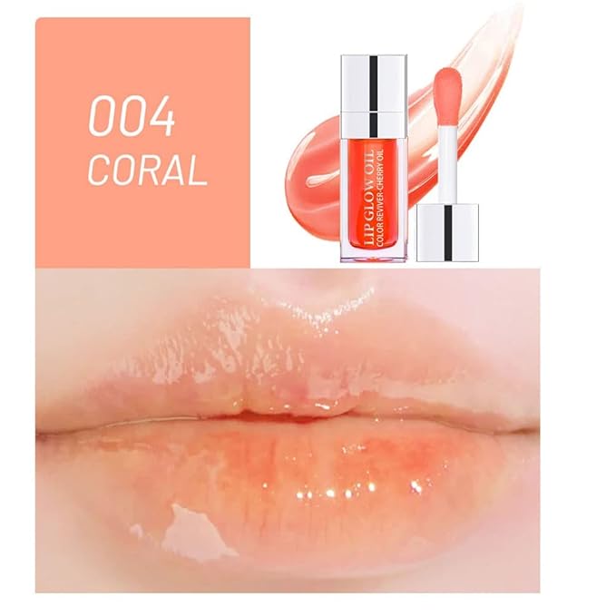 Plumping Lip Oil, Long Lasting Hydrating (CORAL)