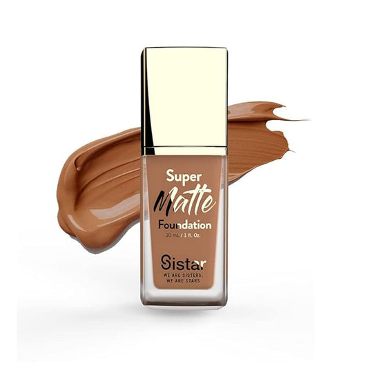 Sistar Super Matte Foundation Perfecting Liquid Foundation Full oz. (Mahogany) 30 mL