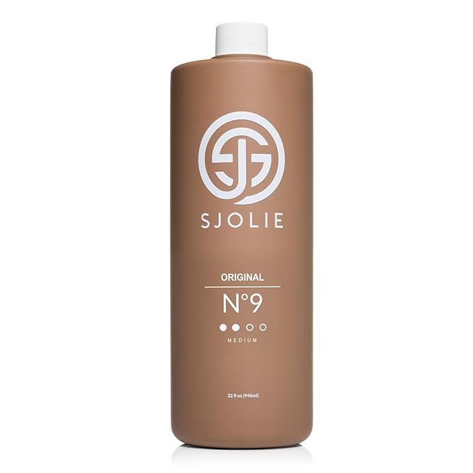 SJOLIE Spray Tan Solution - No. 9 - Medium Hydrating Tanning Spray | Sunless Tanner for Long Lasting, All Natural Glow (32oz)