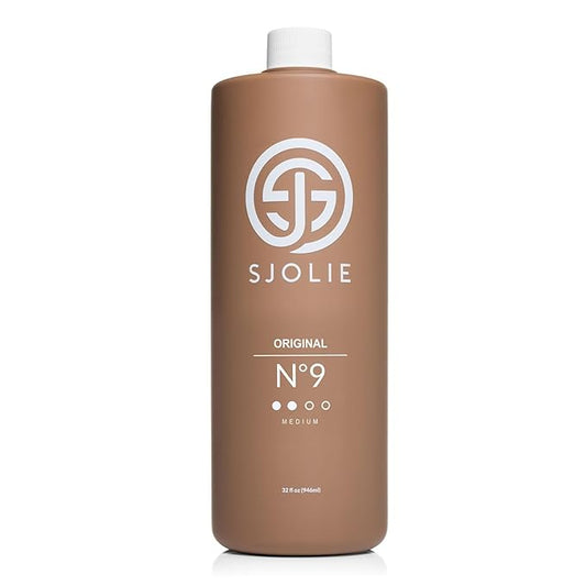 SJOLIE Spray Tan Solution - No. 9 - Medium Hydrating Tanning Spray | Sunless Tanner for Long Lasting, All Natural Glow (32oz)