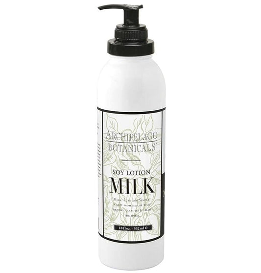 Archipelago Botanicals Soy Milk Lotion for Rehydration and Regeneration, Scented Formula Free of Parabens, Phthalates & GMOs (18 oz) - Body Lotion For Women & Men