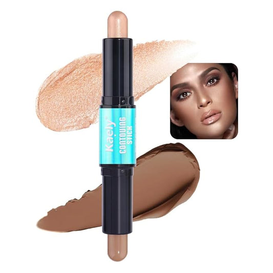 Kaely 2in1 Cream Bronzer Highlighter Stick,Face Shaping Contouring Shades Makeup,06