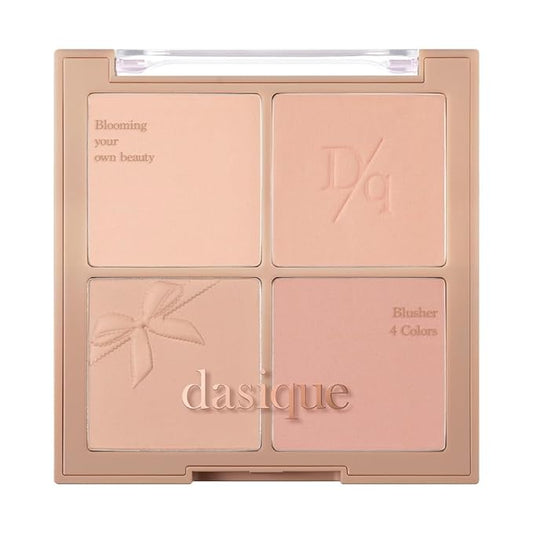 Dasique Blending Mood Cheek #10 Muted Nuts | 4 Blendable Shades in Lighteight Smooth Powder | Vegan | Korean Makeup | Blush