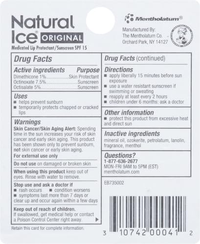 Mentholatum Natural Ice Lip Balm Original