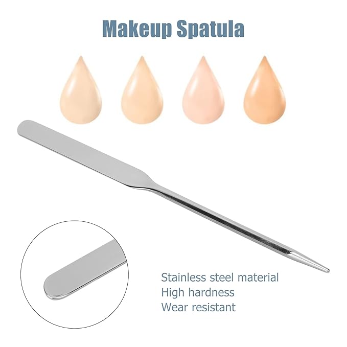 Stainless Steel Makeup Spatula, Liquid Foundation Spatula Stainless Makeup Tool