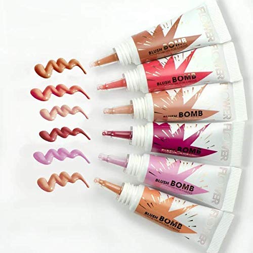 FLOWER Beauty By Drew Barrymore Liquid Blush Makeup Bomb Color Drops -Silky Lightweight Formula + Gel Cream Blush for Cheeks - Radiant + Glossy Finish - Buildable + Lightweight Formula - Cruelty-Free + Vegan (Nectar)