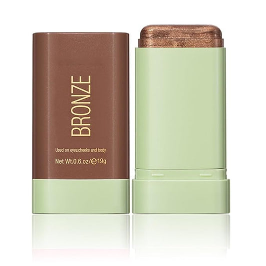 Multi-Use Makeup Blush Stick, Beauty Tinted Solid Blush Stick,Facial Contouring Highlight & Brighten Face Stick, Waterproof Moisturizer Stick, Suitable for All Skin (4#Beach Glow)