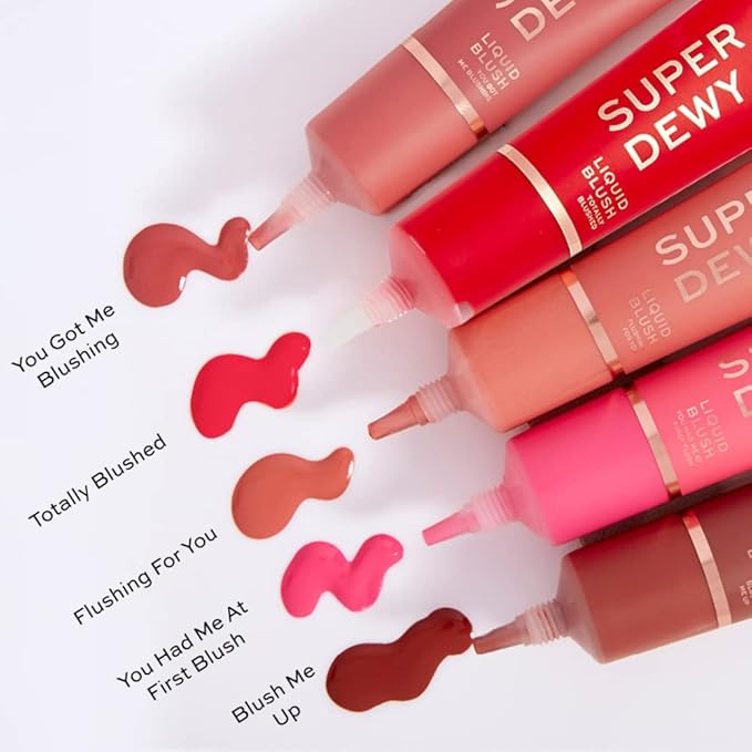Revolution Beauty, Superdewy Liquid Blush, Richly Pigmented & Buildable, Blendable Formula, You Got Me Blushing, 0.5 Fl. Oz.