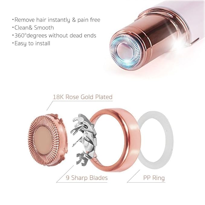 Generation 1 Replacement Heads for Old Flawless Gen 1 Facial Hair Remover, 2 pack