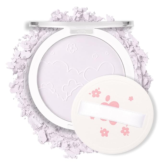 Face Oil Control Pressed Setting Powder-Clarifying Finishing Powder,Waterproof All-Day Use