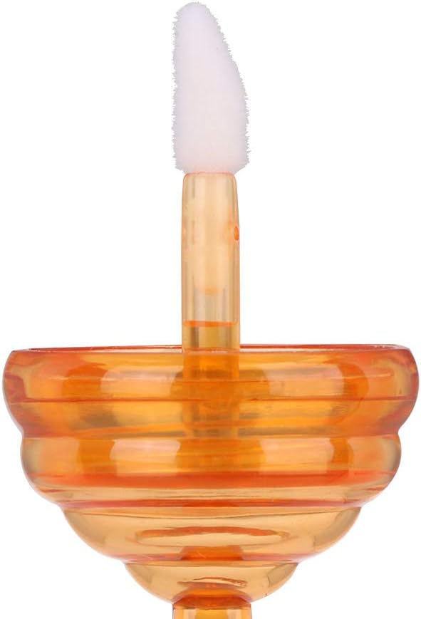RONRONS 20 Pieces Lip Gloss Tubes, 5.5ml/0.19oz Clear Lip Gloss Containers Amber Honecomb Shaped with Wand Empty Lip Balm Bottle Dispenser with Rubber for DIY Lipstick Cosmetic Sample