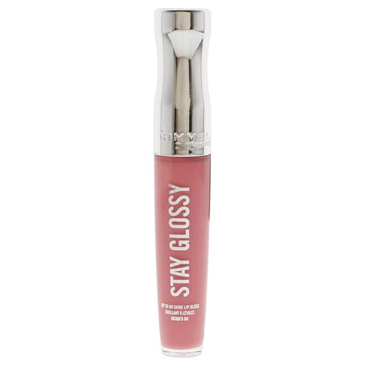 Rimmel Stay Glossy Lip Gloss - Non-Sticky and Lightweight Formula for Lip Color and Shine - 150 Claridge's Ruby, .18oz
