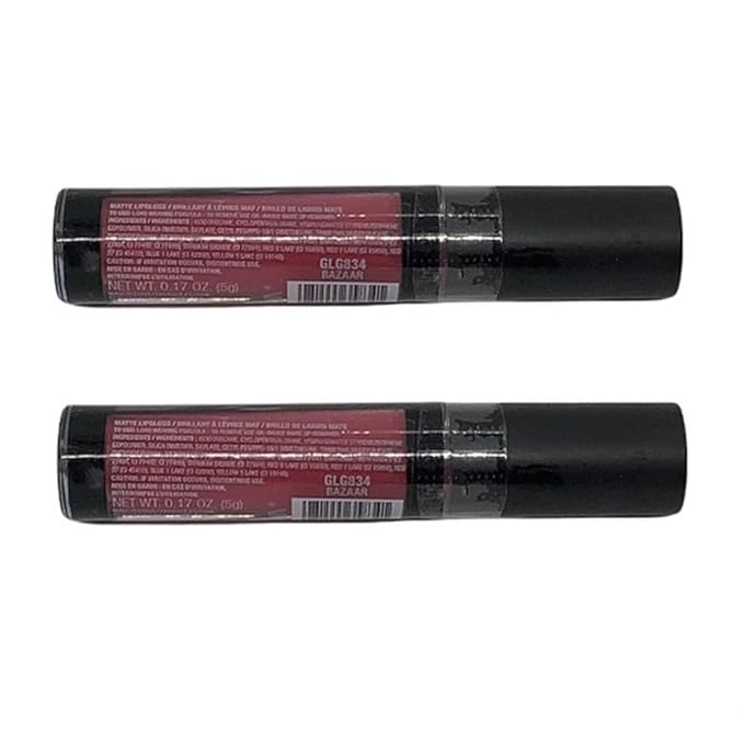 Pack of 2 L.A. Girl Matte Flat Finish Pigment Gloss, Bazaar GLG834