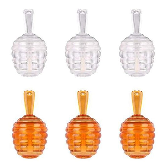 lasenersm 6 Pieces Empty Lip Gloss Tubes Reusable Lip Gloss Containers Honey Pots Shaped Lips Gloss Tube 9 ml Empty Refillable Lips Gloss Bottles DIY Cosmetics Lipstick Containers(Clear, Brown)