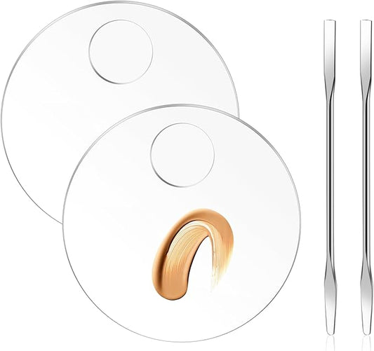 2 Pcs Makeup Palette Tray Clear Makeup Mixing