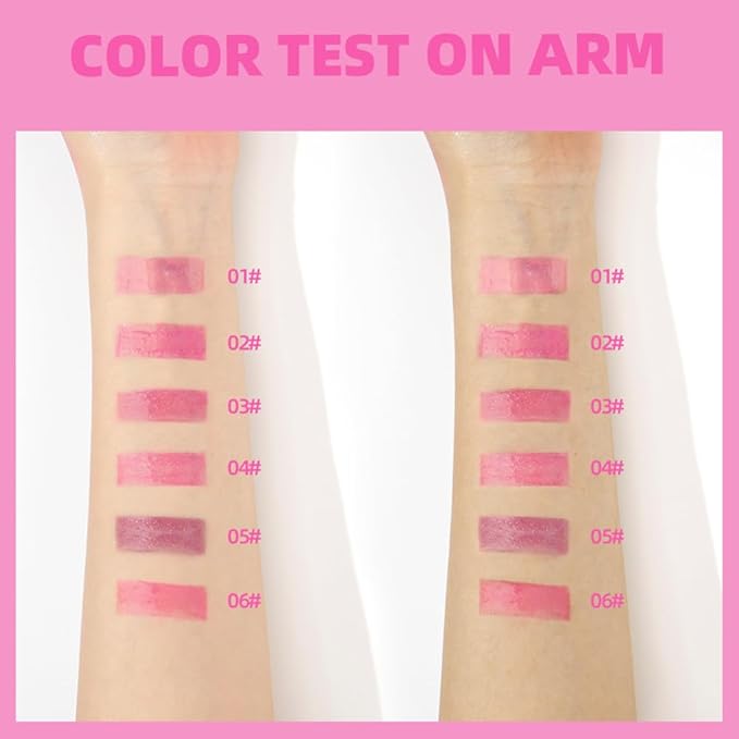 Hydrating Lip Gloss Transparent Lip Care,Magic Color Changing Moisturizing Lip Glow Oil Plumping Glimmer Glow Lipstick, Long Lasting Non-sticky Fresh Texture Lip Oil(Q2394-5#Change Color)