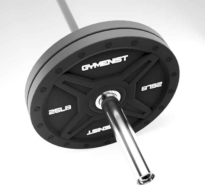 GYMENIST Bumper Plates is Made for 2 Inch 10 LB 55 LB