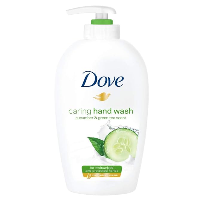 Dove Caring Hand Wash Cucumber & Green Tea Scent | PH Balanced Scented Moisturizing Hand Soap for Working Hands and Dry Hands | 8.45 Oz