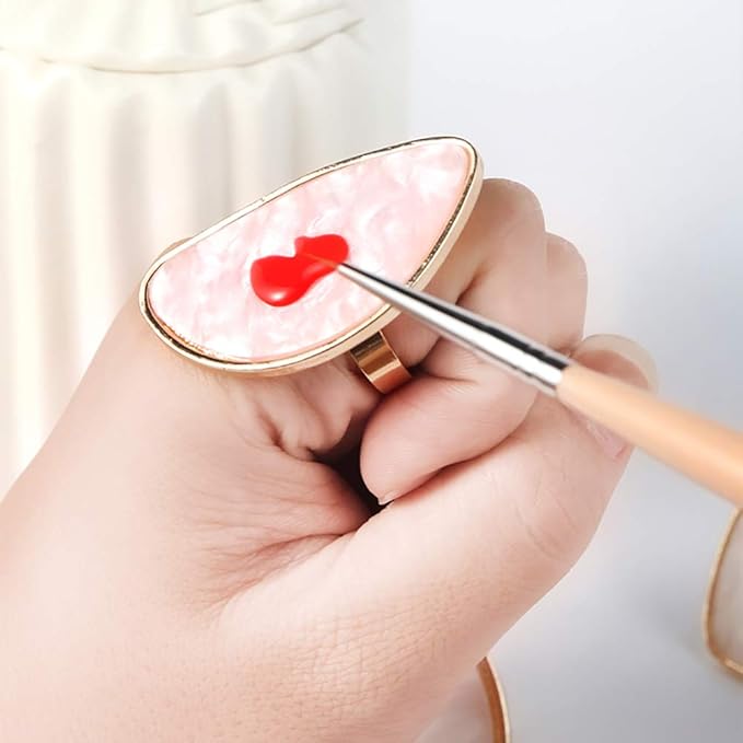 2 Pcs Resin Mixing Palette with Finger Rings