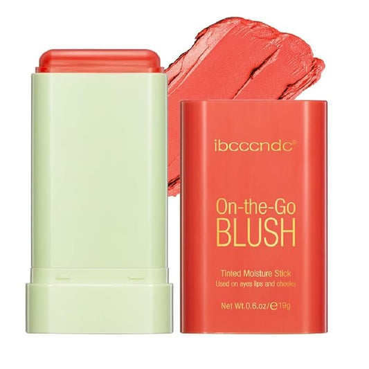 Multi-Use Makeup Blush Stick,Cream Blush Stick,Solid Moisturizer Stick,Waterproof