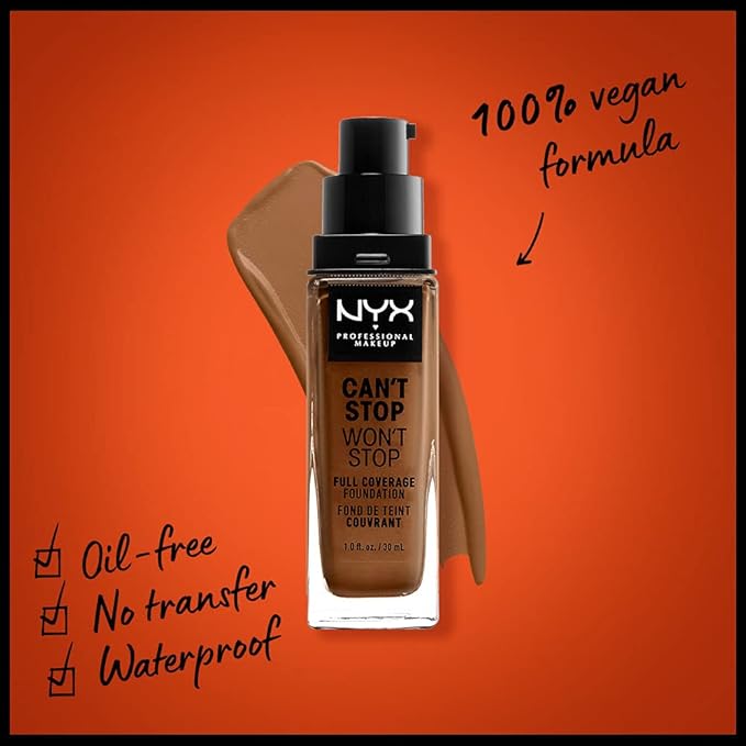 NYX PROFESSIONAL MAKEUP Can't Stop Won't Stop Foundation, - Warm