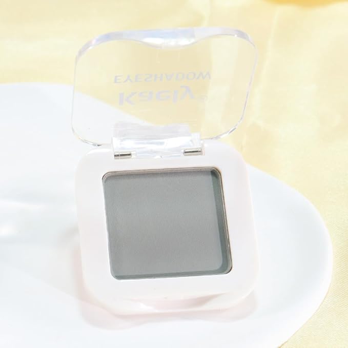 Kaely Pressed Single Eyeshadow Makeup, Smoky Gray Matte Highly Pigmented Monochrome Eye Shadow Palette, Waterproof Neutral Powde Mini Eyeshadow, sombras para ojos, Lightweight Blendable, 10