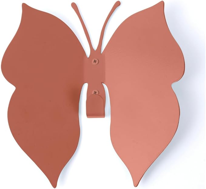 Butterfly 3D Blush Pink Butterfly Wall Hooks: Girl’s 2 Hangers