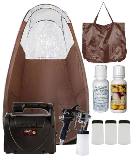 MaxiMist Elite Evo Pro Professional Sunless Spray Tan Machine with Brown Tent