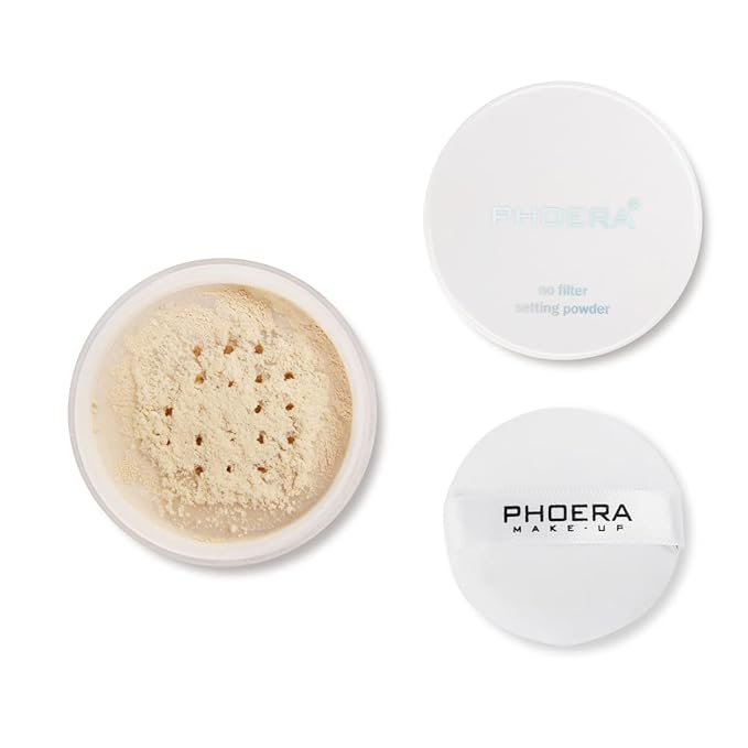 PHOERA Setting Powder Controls Oil,Setting Powder Makeup Light,Loose 0.17oz