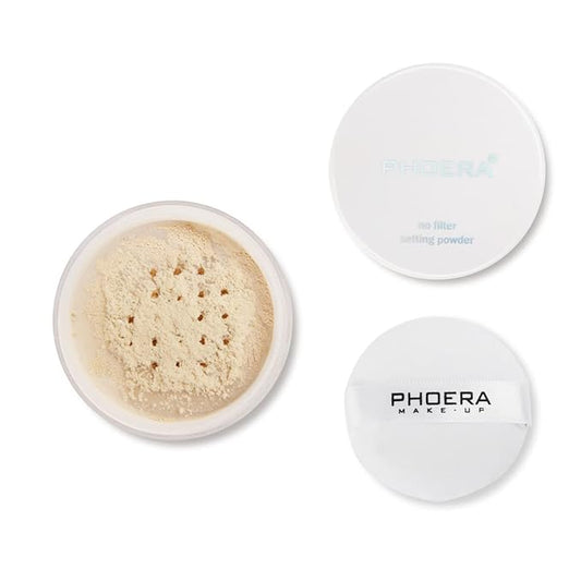 PHOERA Setting Powder Controls Oil,Setting Powder Makeup Light,Loose 0.17oz