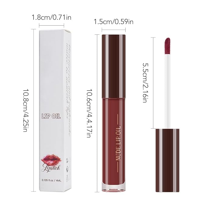 Hydrating Lip Glow Oil, Plumping Lip Oil, Tinted Lip Plumper Gloss,Younger-Looking Lips | Nourishing Long Lasting Non-Sticky Hydrating & Smoothing Lip Treatment Cruelty Free 11#