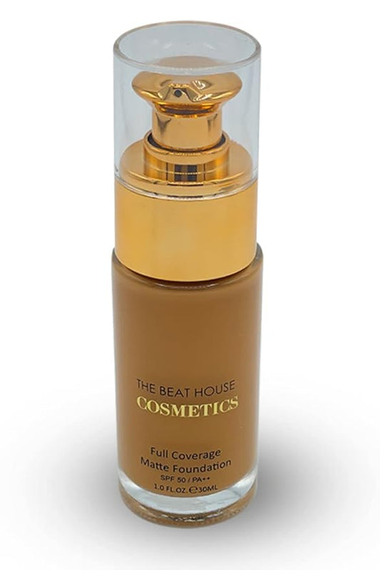 Full Coverage Matte Foundation (Cool Almond) | SPF Stay |