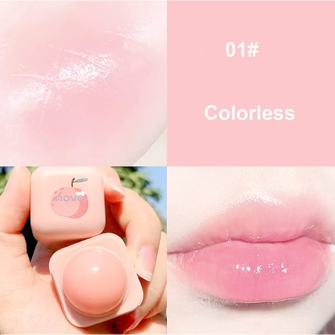 Rayberro 4 Pack Color Changing Lipstick Lip Balm Lipstick Set PH Temperature Color Change Lipstick Long Lasting Moisturizer Repair Balm Cute Pudding Shape Orange Pink Red Night Sleep Lip Care Balm