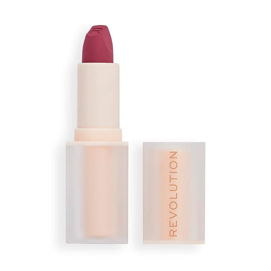 Revolution, Lip Allure Soft Satin Lipstick, Highly Pigmented & Smudge Proof, Long Lasting Creamy Satin Finish, Contains Vitamin E, Berry Boss, 0.11 oz
