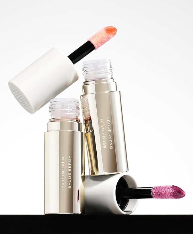 MAKE Beauty Serum Balm Hydrating Lip Oil. Vegan Moisturizing Lip Gloss with Plumping Effect. Lip Treatment Cream for Soft, Smooth, Shiny Lips - Shade, Lilac Layer