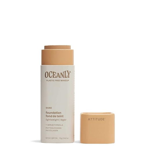 ATTITUDE Oceanly Light Coverage Foundation Stick, Titanium Dioxide-Free, 0.42 Ounces