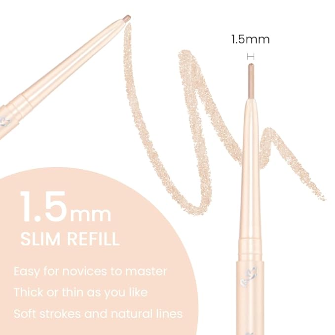 Kaely 1.5mm Skinny Gel Eyeliner Pencil,Shimmer Cat Eye Liner Makeup Pen,Cream Smooth Eyeliner Crayon,delineador de ojos contra el agua,Waterproof Long Lasting 16 Hour Wear,Vegan & Cruelty Free,06