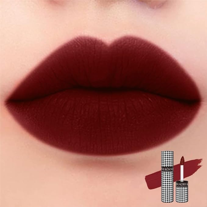 VERONNI Velvet Lip Mud Gloss Set,Matte Lipstick Multi-Purpose Long Lasting Lipgloss Set, Non-Sticky Gloss Smooth Pack Of 3 Lip Gloss Blush Makeup Set For Lips And Face (Set A)