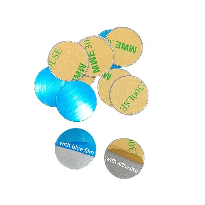 50pcs Metal stickers adhesive set magnetic strips