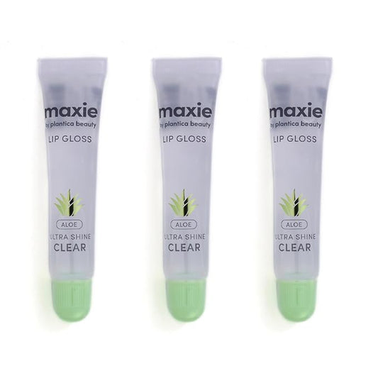 Maxie by Plantico Beauty Clear Lip Polish bulk (12 Pieces) CLEAR/ALOE (ALOE, 3 PCS)
